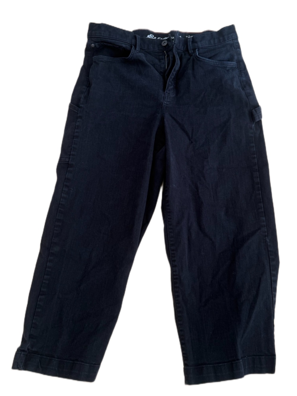 Eddie Bauer Black Wide leg crop high rise - size 16